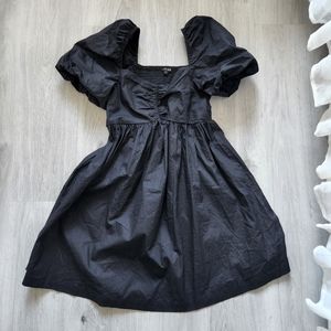 Cotton puffed mini dress